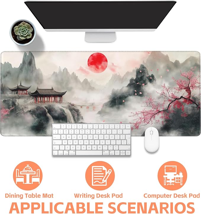 Mouse Pad Large Chinese Landscape Painting Non-Slip Game Desk Mat - Image 4