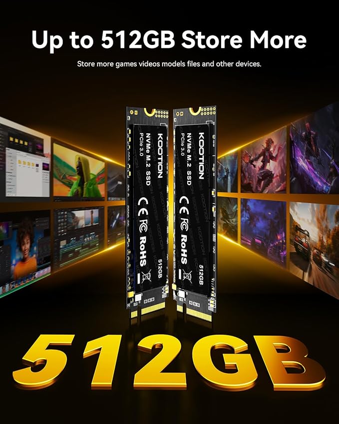 KOOTION 512GB PCIe 3.0 M.2 Internal Solid State Drive PCle 3.0x4 SSD NVMe M.2 - Image 3