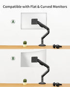 Ultrawide Single Monitor Mount, Adjustable Gas Spring Monitor Arm - Image 3