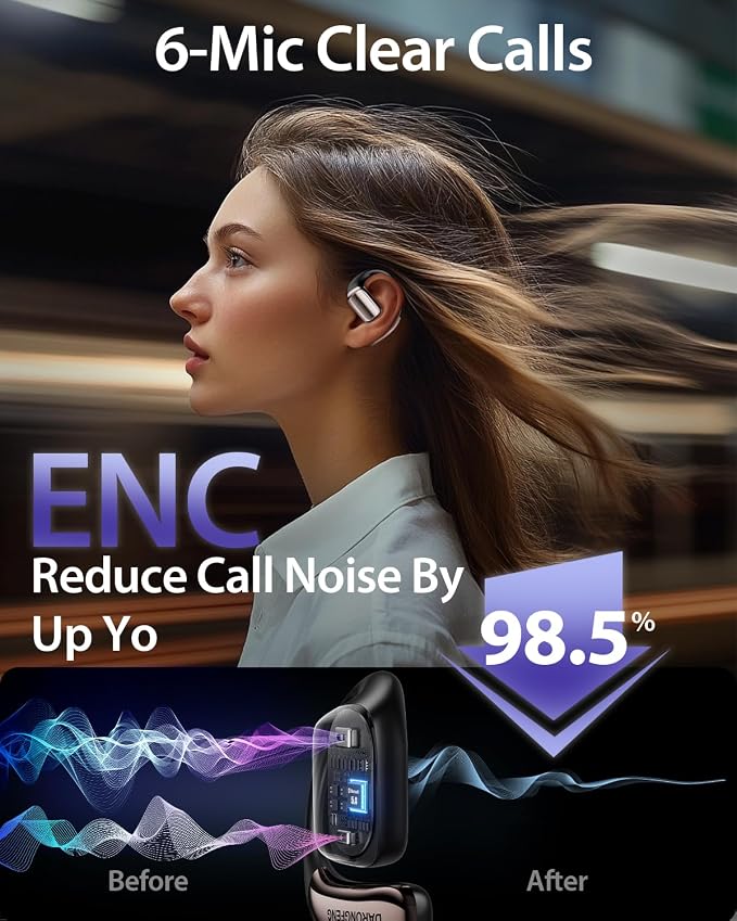 Open Ear Wireless Bluetooth Headphones, Pain-Free Air Conduction Ear Buds - Image 7