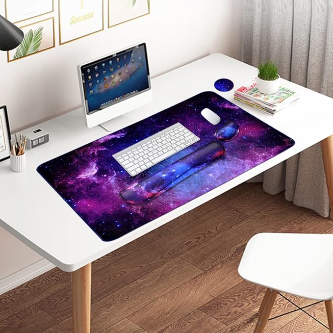 Keyboard Mouse Pad Set, Extended Mouse Pad+Keyboard Wrist Rest Support - Image 7