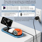 3 in 1 Wireless Charger for iPhone, Foldable Charging Station for Magsafe for - Image 3