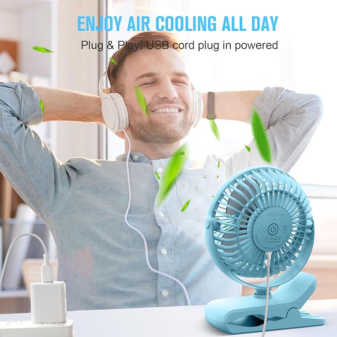 BESKAR Clip on Fan, Portable Small Desk Fans - Image 6