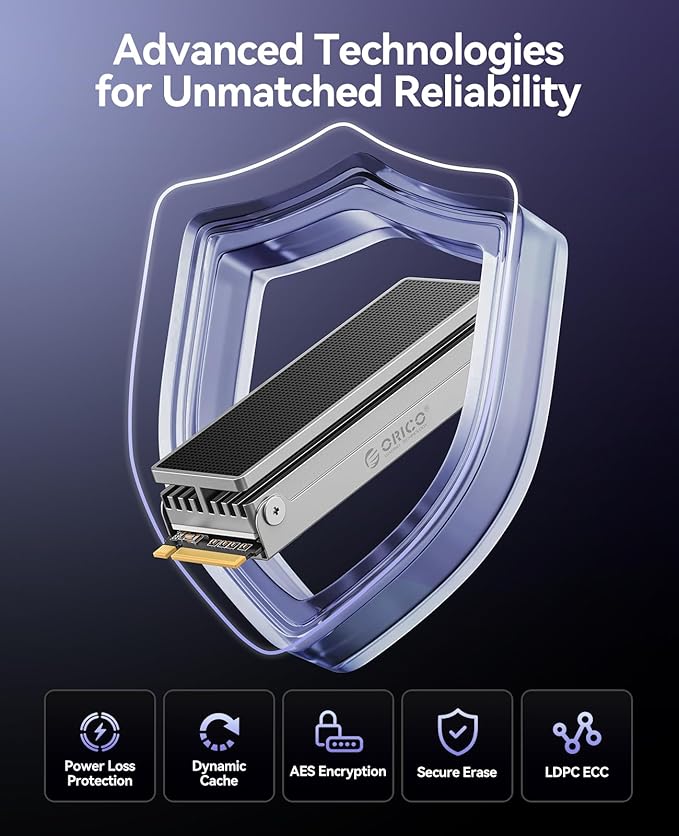 ORICO OSC 2TB M.2 NVMe SSD for Desktop PC, PCIe 4.0 Internal SSD - Image 6