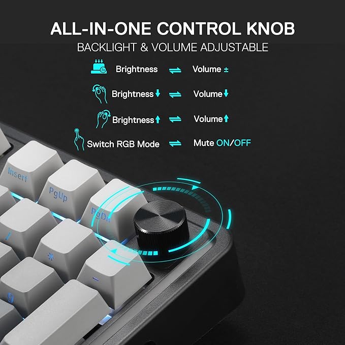Redragon K686 PRO 98 Keys Wireless Gasket RGB Gaming Keyboard, 3-Mode PBT - Image 6