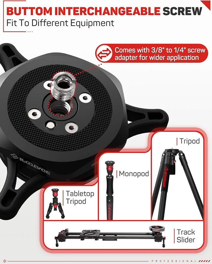 IFOOTAGE Seastar Q1S, Quick Release Plate, Upgrade Camera Quick Connect Tripod - Image 4