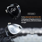 KZ Castor in Ear Monitors Headphones Bass Wired Earphones 2 Dynamic High-end - Image 2