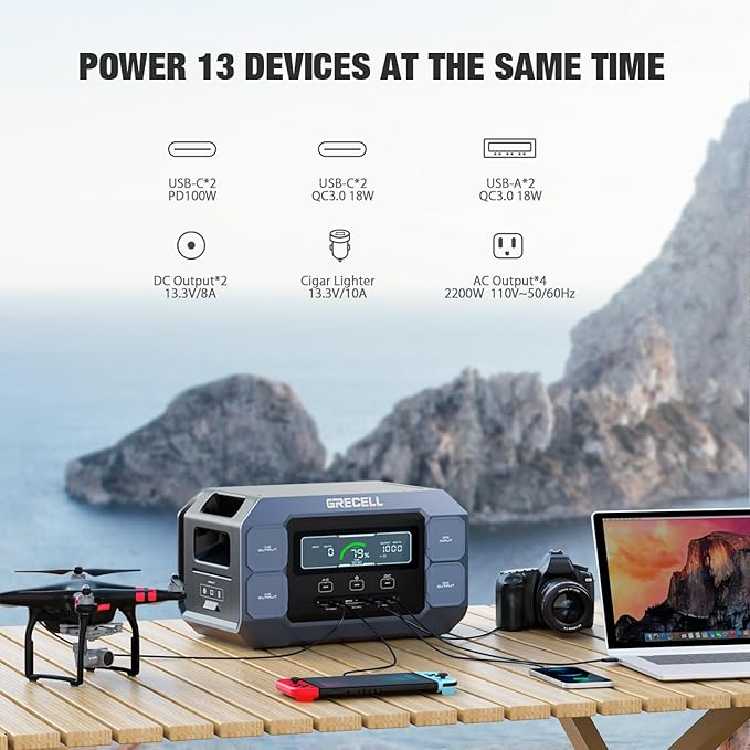 GRECELL Portable Power Station 1000W - Image 4