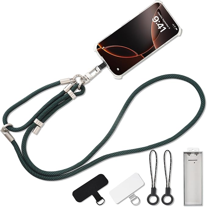 3-in-1 Adjustable Phone Lanyard Crossbody Cell Phone Neck Strap Universal by Unknown