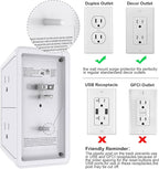 POWRUI Multi Plug 6 Outlet Surge Protector Extender - Image 6