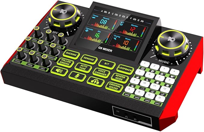 Audio mixer, suitable for live streaming, and gaming on computer/phone; by tenlamp