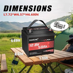 12.8V 50Ah LiFePO4 Lithium Battery, Built-in 50A BMS, 640Wh Capacity, 4000+ - Image 4