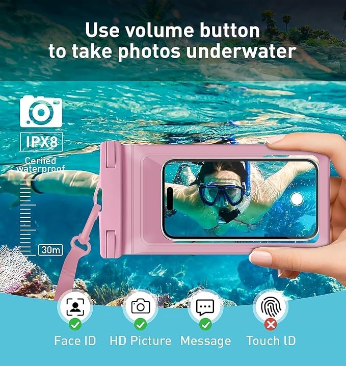 Waterproof Phone Pouch, with Inside Card Bag, Large Waterproof Case - Image 4