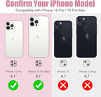 AGVEE 3+3 6 Pack for iPhone 15 Pro 6.1" / 15 Pro Max 6.7" Camera Lens Cover - Image 2