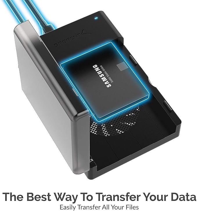 SABRENT USB 3.0 to SATA External Hard Drive Lay Flat Docking Station - Image 2
