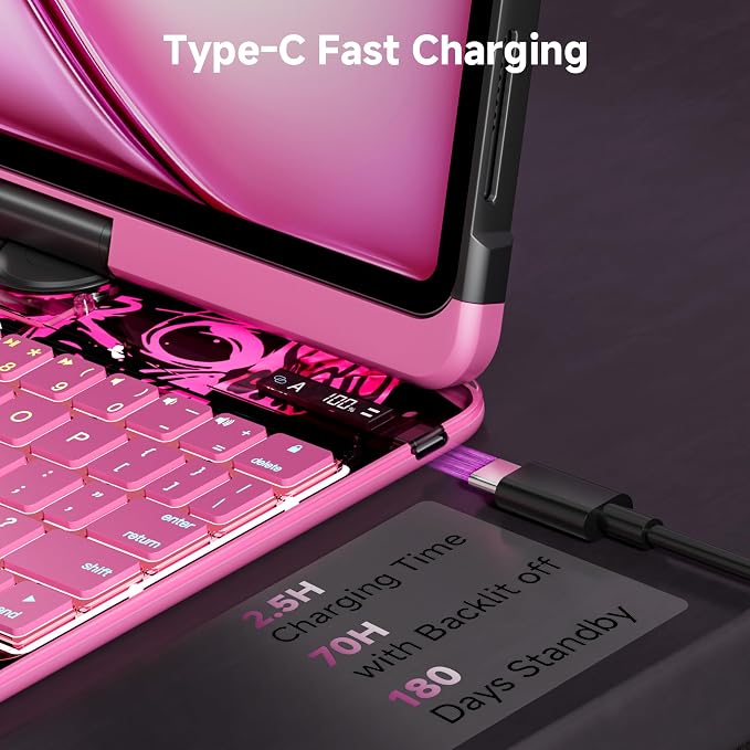 iPad Keyboard Case for 2024 M4 iPad Pro 13 inch, Magic Wireless Keyboard - Image 6