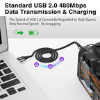 AGVEE 10ft Mini USB Cable, Braided Durable USB-A to Mini-B Charger Charging Cord - Image 3