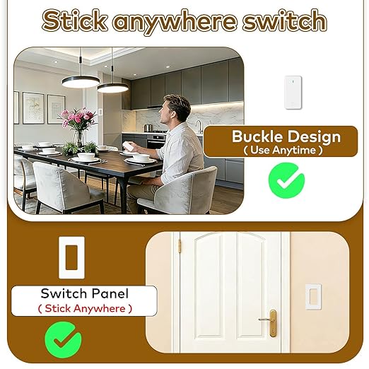 NineLeaf Wireless Remote Control Outlet Plug Kit, 3 Square Plug-in Light Outlets - Image 2