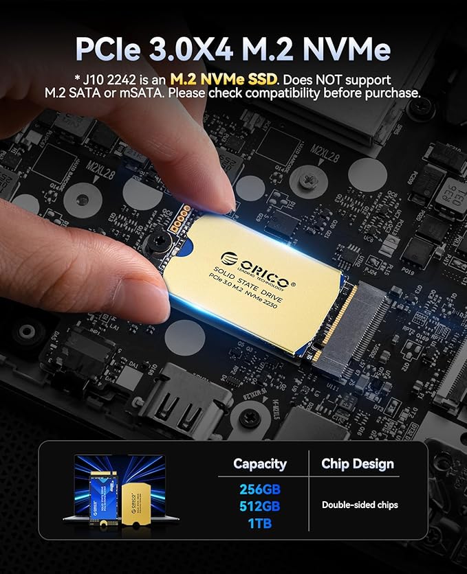 ORICO M.2 2242 NVMe SSD 256GB, PCIe 3.0 - Image 2