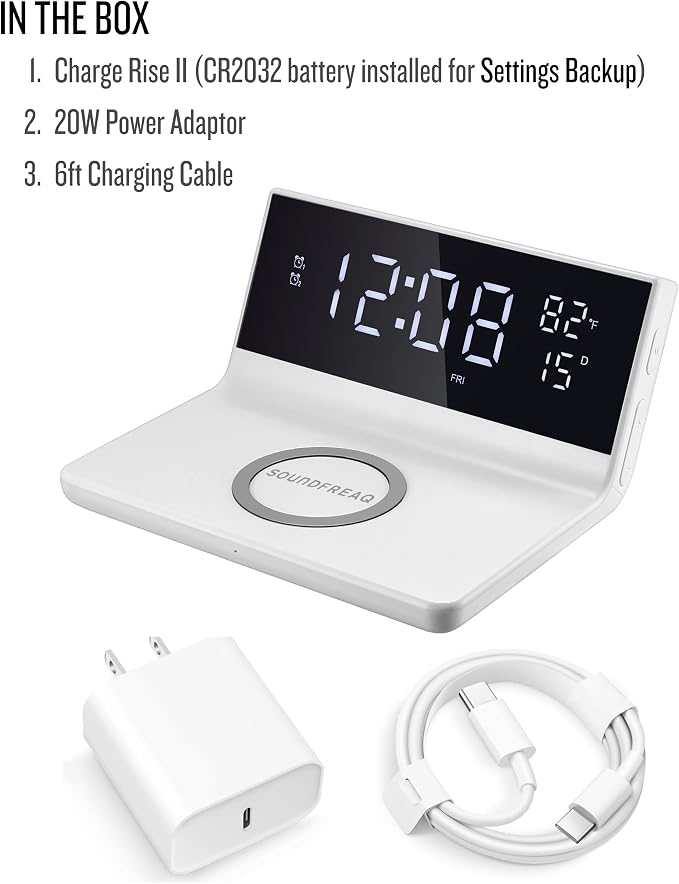 Soundfreaq Charge Rise II, SFQ-20: Digital Alarm Clock, - Image 6