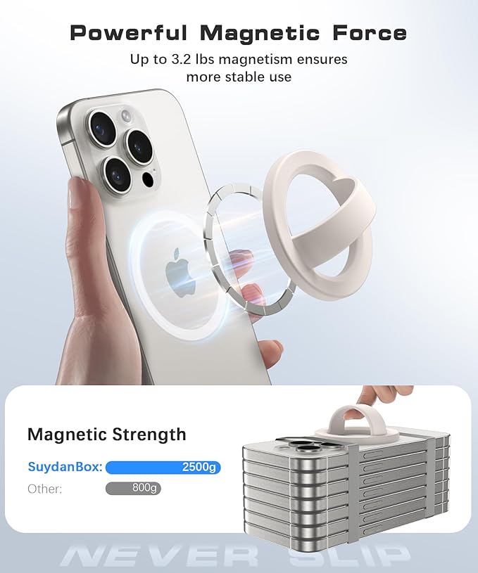 Magnetic Phone Grip, Removable Loop Grip - Image 2