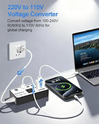 200W Voltage Converter US to Europe, Step Down Travel Power Adapter - Image 7