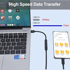 USB to USB C Adapter, Transfer up to 10Gbps, USB to Type C Charger Cable Adapter - Image 3