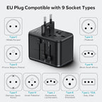MOMAX Universal Travel Adapter, 170W GaN International Power Adapter, 2 USB-C 2 - Image 6