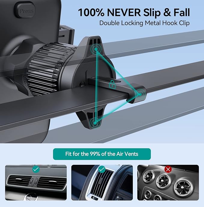 Car Phone Holder Mount, 3 in 1 Universal Phone Mount - Image 5