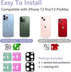 2 Pack Camera Lens Protector for iPhone 13 Pro/iPhone 13 Pro Max, AR Tempered - Image 2