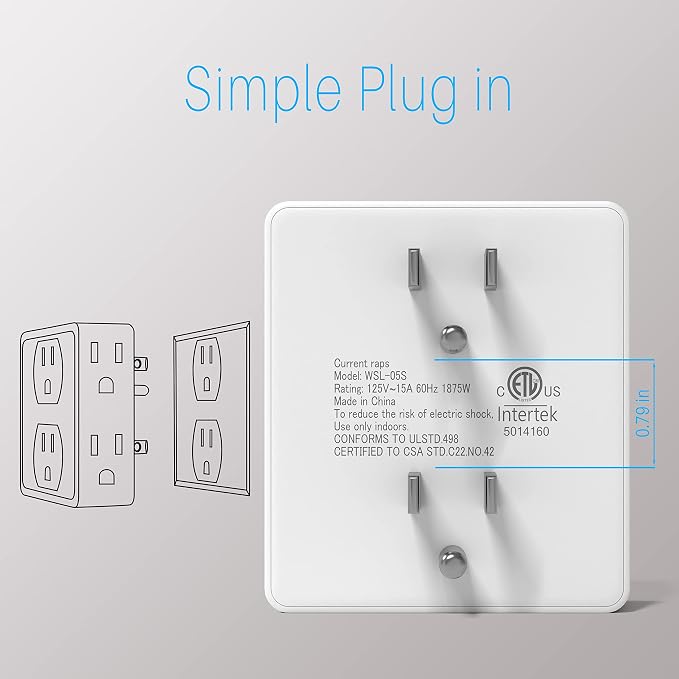 Multi Plug Outlet Splitter, Unidapt Multiple Outlets Extender Adapter - Image 5