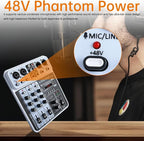 Professional 4-Channel DJ Audio Mixer, Podcasting, Live Streaming & Home - Image 5