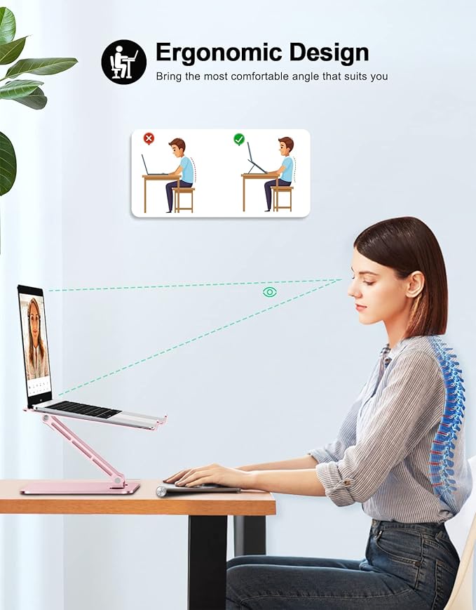 RIWUCT Foldable Aluminum Alloy Laptop Stand - Image 2