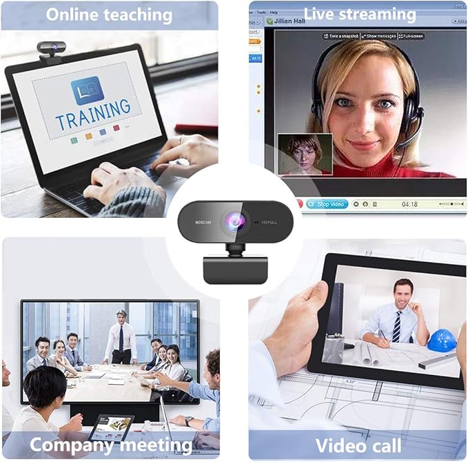 Webcam for pc with Microphone, Full Hd 1080P Streaming Web Cam for Mac Laptop - Image 7