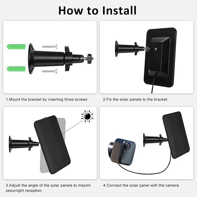 6W Solar Panel Charger for Blink Outdoor 4, Solar Panel - Image 7