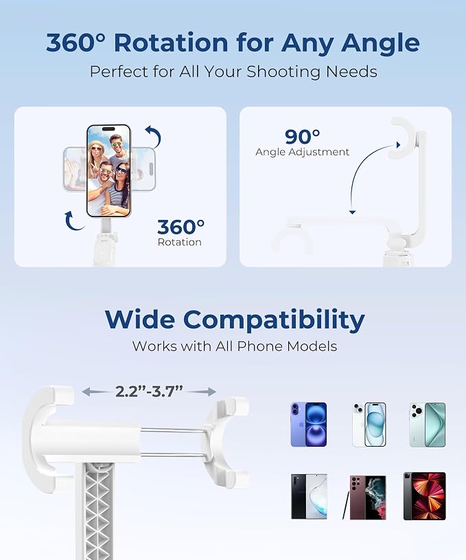 67‘’ Selfie Stick, Phone Tripod - Image 4