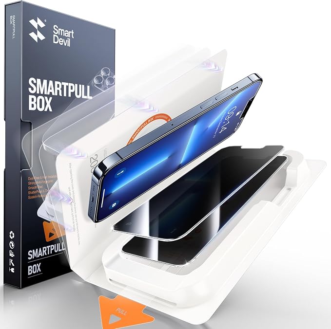 SMARTDEVIL 2 Pack for iPhone 13 Pro Max Privacy Screen Protector, Military by SmartDevil