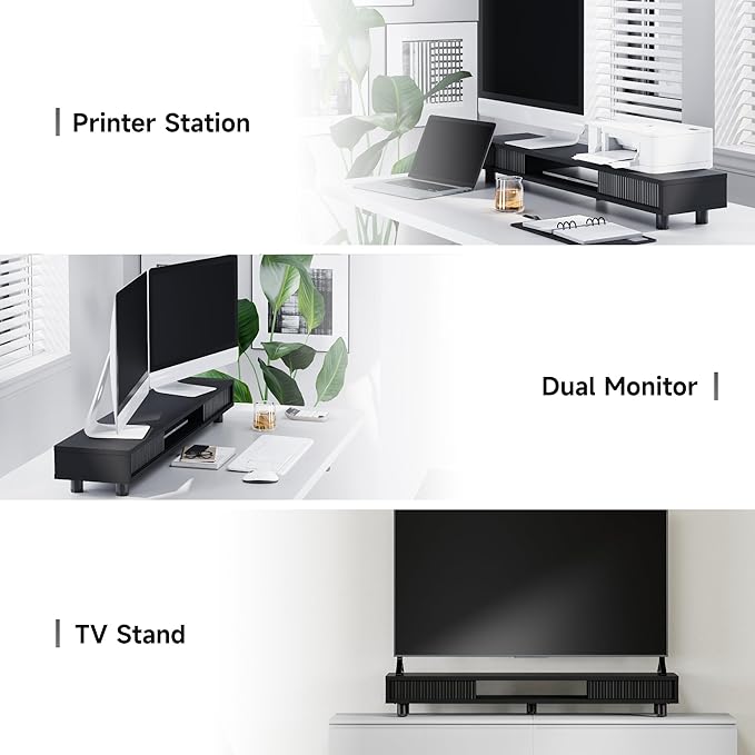 Fenge Dual Monitor Stand, 42.5inch Long Monitor Stands Riser - Image 5