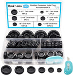 53PCS Rubber Grommets for Wiring, Rubber Grommet Kit in 6 Assorted Drill Hole by Hmknana