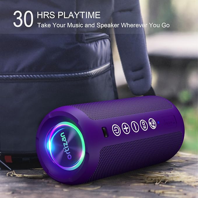 Ortizan Portable Bluetooth Speaker: IPX7 Waterproof, 24W Loud Sound, Deep Bass - Image 6