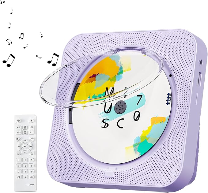 CD Player Portable Bluetooth 5.1 Desktop CD Player by ZYOKATA
