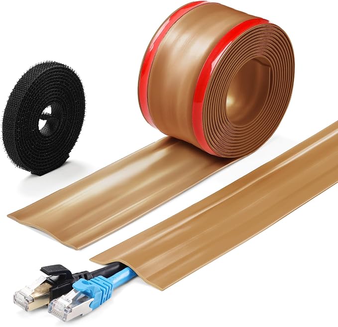 ZhiYo 8.2ft Cord Cover Floor, PVC Cord Covers by ZhiYo
