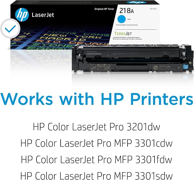 HP 218A Cyan Toner Cartridge | Works - Image 2
