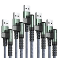 AINOPE USB C Charger 5-Pack 3.1A Fast Charging, Right Angle, Nylon Braided by AINOPE10yearsforphoneaccessories