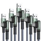 AINOPE USB C Charger 5-Pack 3.1A Fast Charging, Right Angle, Nylon Braided by AINOPE10yearsforphoneaccessories