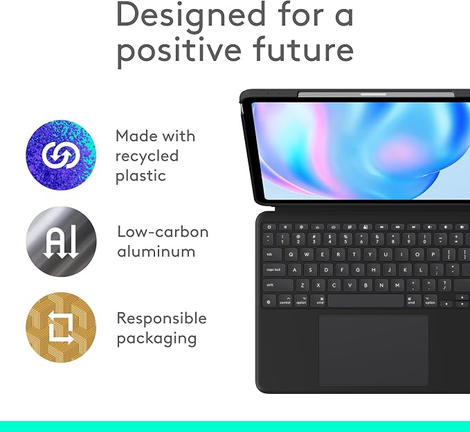Logitech Combo Touch iPad Air 13 inch Case M2, iPad M3 & Air Keyboard Case - Image 9