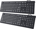 Computer Keyboard Wired, Plug Play USB Keyboard, Low Profile Chiclet Keys by COLIKES