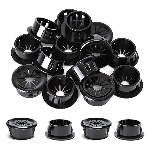 25 Pcs Cable Grommet, Snap Bushing 3/4" Mounting Diameter, Flexible by BOPOREAE