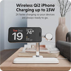HyperJuice 4-in-1 Wireless Charger Qi2 Magnetic Stand — Fast Wireless Charger - Image 2