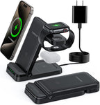 Wireless Charger, Tribone 3 in 1 Foldable Fast Charger by TRIBONE